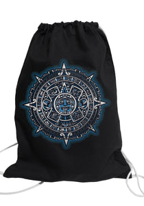 Graphic Gym Bag Bag Nahua Ollin Mayan Calendar Gym Bag/Black 
