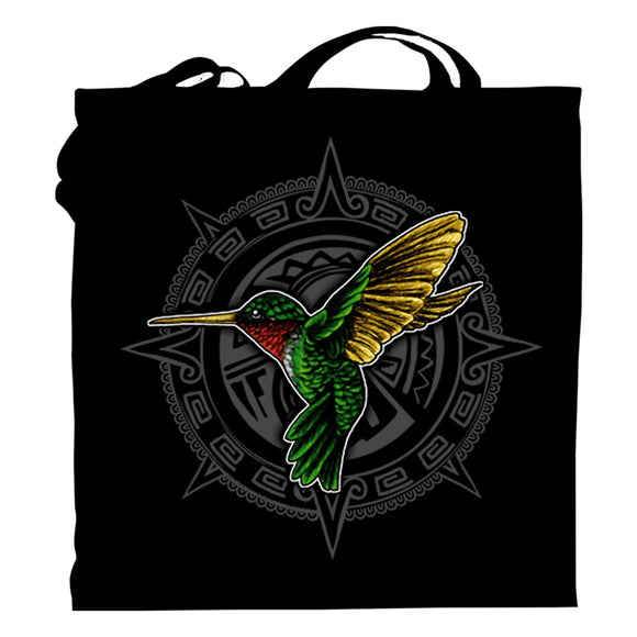 Graphic Tote Bag Bag Nahua Ollin Huitzilin/ black 