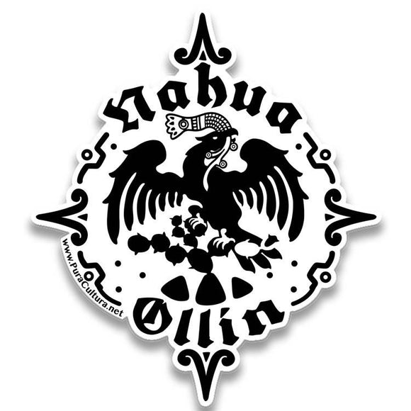 Nahua Ollin Sticker Nahua Ollin Black and White 