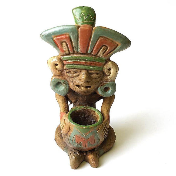 Clay/Barro Mexican Pipe Pipe Import Tall Teo Head 
