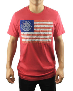 Aztec American Flag Premium T-Shirt - Unisex Pura Cultura Vintage Black XS 