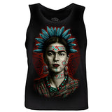 Frida Kahlo Indigenous Premium Tee (Men's) Men Shirts Nahua Ollin Tank Top Black S