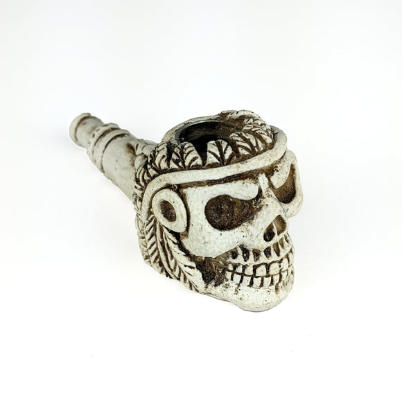 Bone And Resin Pipe Pura Cultura Native Skull 