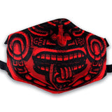 Premium Mask Face Mask Nahua Ollin Calendar Red Men's 
