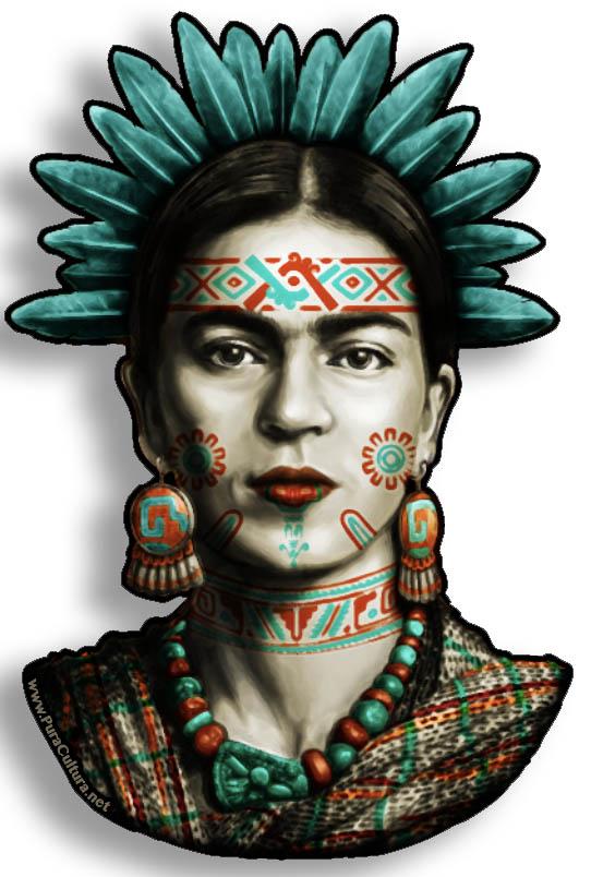 Frida Indigenous Sticker Pura Cultura 