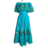 Vestidos Campesinos Olanes Dresses Pura Cultura Turquoise 