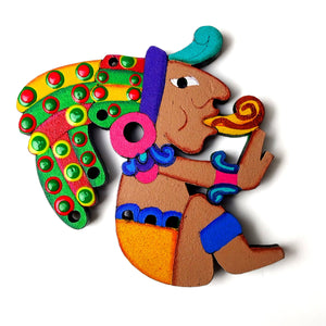 Wooden hand painted magnets Pura Cultura 