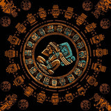 Graphic Bandana Bandana Nahua Ollin Mayan Calendar Bandana 