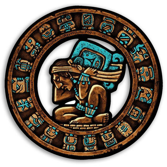 Mayan Calendar Sticker Sticker Nahua Ollin 