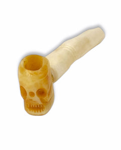 100% Bone Pipe Pura Cultura Shaman Head 