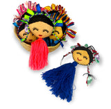 Calaveras Pompones (Handmade Mexican PomPoms) Pura Cultura Mexican Maria Doll 