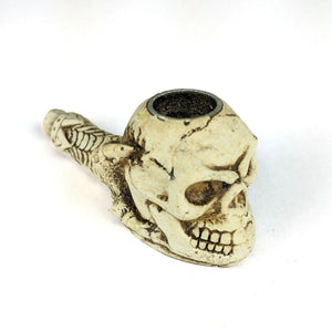Bone And Resin Pipe Pura Cultura Colorful Skull 