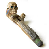 Clay/Barro Mexican Pipe Pipe Import Long Skull 