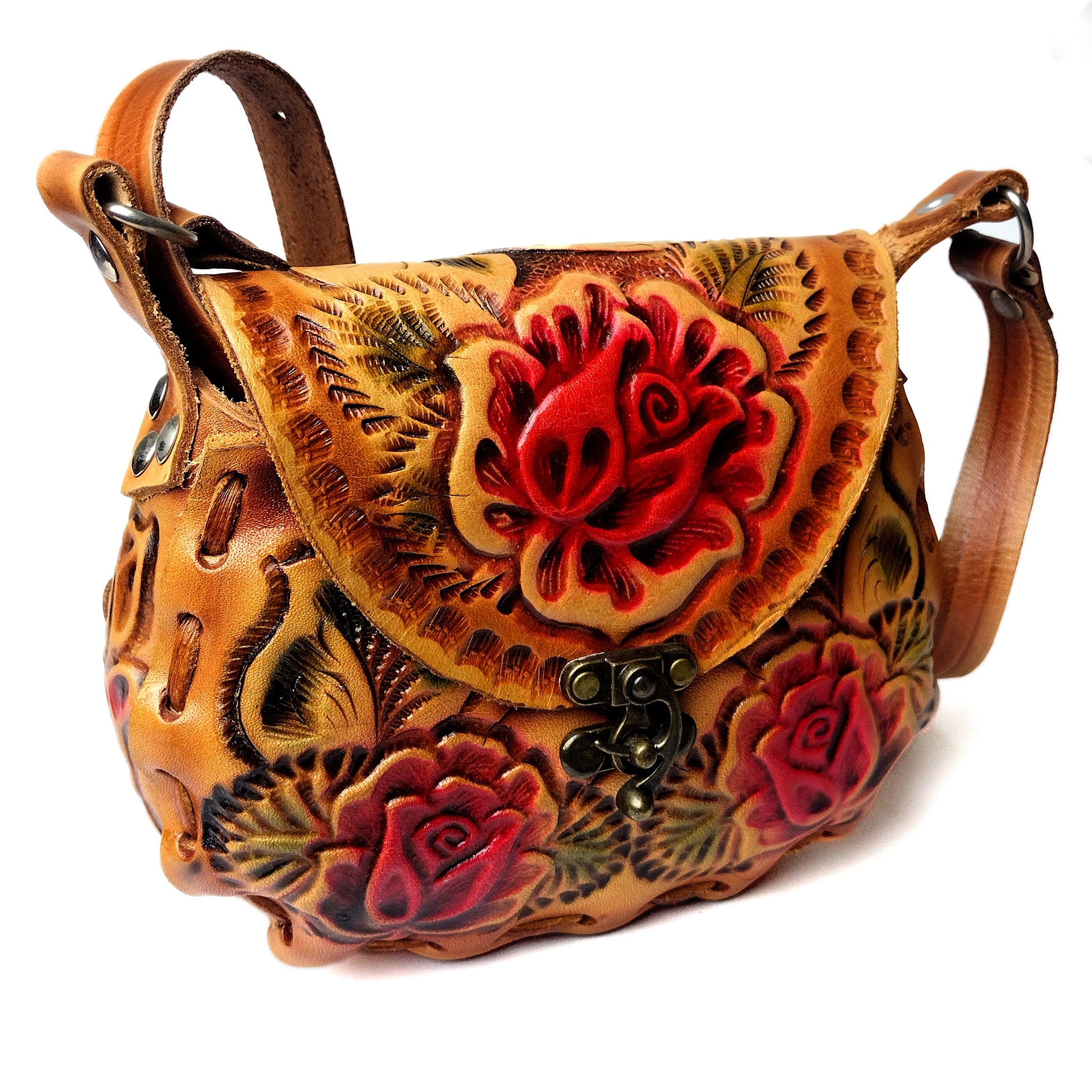 Floral Decor Zipper Handbag, Fashion Double Handle Purse, Casual Flower  Design Tote Bag For Shopping & Travel | SHEIN