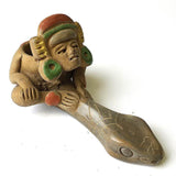Clay/Barro Mexican Pipe Pipe Import Small Olmec Head 