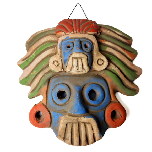 One Of a KInd Clay Mask Pura Cultura Tlaloc Clay Mask 
