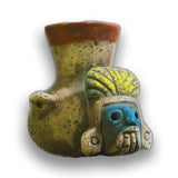 Hand Painted Sculptures Pura Cultura Tlaloc Incense Burner Vase 