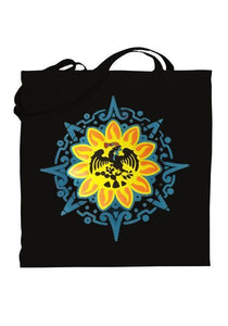 Graphic Tote Bag Bag Nahua Ollin Mayan Calendar Tote Bag/Black 