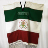 Mexican Patriot Poncho Poncho Import White Flag 