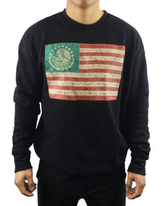 Aztec American Flag Premium Sweater - Unisex Pura Cultura Slate Grey XS 