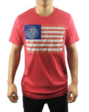 Aztec American Flag Premium T-Shirt - Unisex Pura Cultura Red XS 