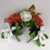 Flower Crown - Mexican Headpiece Headband - Day of the Dead, Dia de los Muertos Flower Crown Import 14 