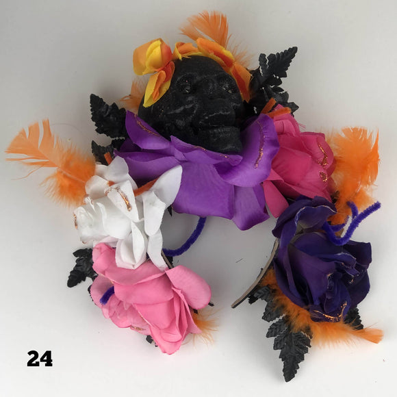 Flower Crown - Mexican Headpiece Headband - Day of the Dead, Dia de los Muertos Flower Crown Import 24 