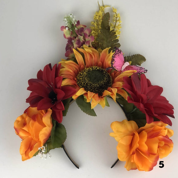 Flower Crown - Mexican Headpiece Headband - Day of the Dead, Dia de los Muertos Flower Crown Import 5 