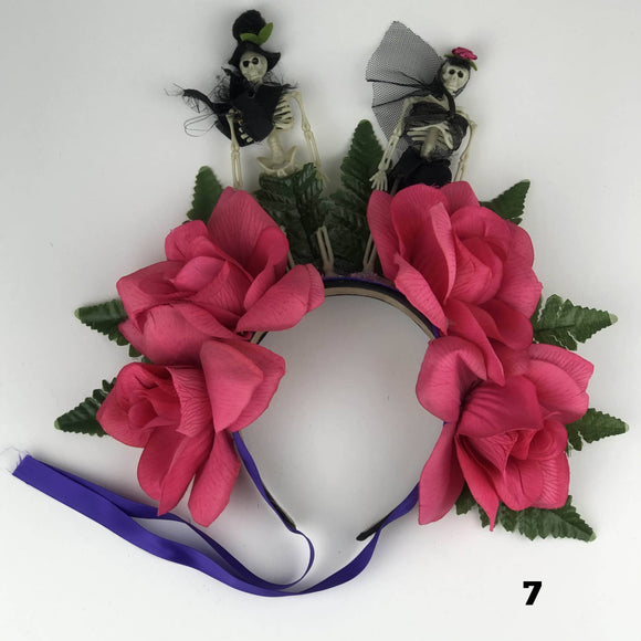 Flower Crown - Mexican Headpiece Headband - Day of the Dead, Dia de los Muertos Flower Crown Import 7 