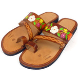 Women Handmade Sandals Pura Cultura Lil Flower Toe Ring 5 