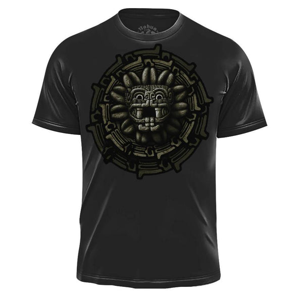 Quetzal Circle Graphic T-shirt (Men's) Men Shirts Nahua Ollin Crew Charcoal XXL