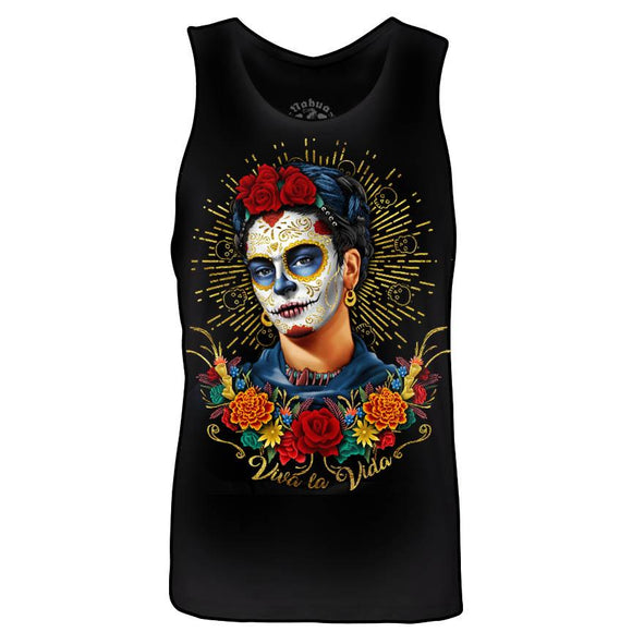 Frida Viva La Vida T-shirt (Men's) Men Shirts Nahua Ollin Tank Top S 