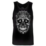 Miquiztli Skull - Men's Graphic Tee NahuaOllin Tank Top Black & White S