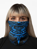 Mask Headband Two-in-One Pura Cultura Blue Calendar Adult Small 