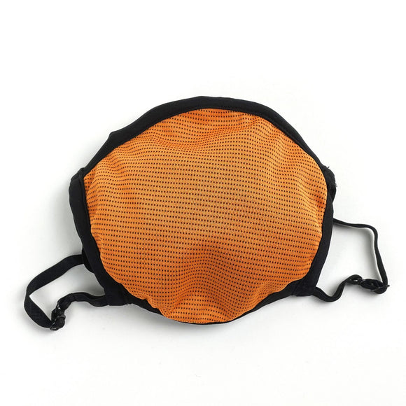 Ultimate All-Day Bamboo-Charcoal Face Mask - Nose Wire, Adjustable Straps, Antimicrobial fabric Face Mask Del Xur Orange Small 