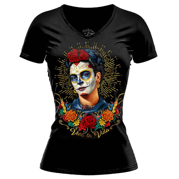 Viva La Vida (Women's) T-shirt Women shirts Pura Cultura V Neck S 