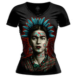 Frida Kahlo Indigenous Premium Tee (Women's) Women shirts Nahua Ollin 
