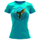 Colibri Premium Tee (Women's) Women shirts Nahua Ollin Crew Neck Turquoise S
