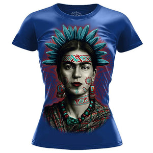 Frida Kahlo Indigenous Premium Tee (Women's) Women shirts Nahua Ollin Crew Black S